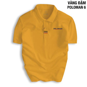 Áo thun POLOMAN 6 nam cổ bẻ BASIC CVC vải cá sấu co dãn thanh lịch.