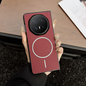 For Huawei Honor Magic V6 Case Hard PU carbon fiber magnetic Wireless charging Protective Back Cover For Magic V6 V5 V3 Shell
