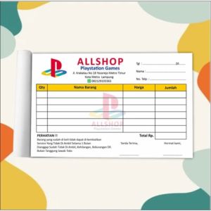 Nota Olshop Custum / Nota Toko Custum Free Design Full Color Murah