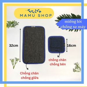 Miếng lót chống xe máy tấm lót chân chống lớn nhỏ Mamu shop M147