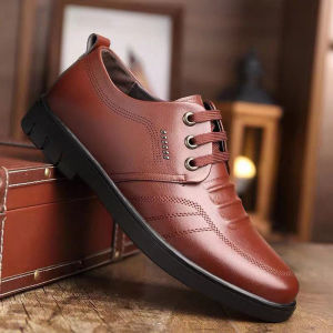 New black shoes Leather Shoes Mens Business Formal Wear Shoes British Style Black Casual Leather Shoes For Mens School Shoes For Men Wedding Shoes