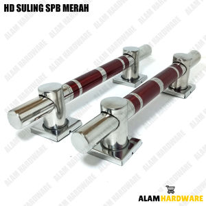 ALAM HARDWARE Paket 2 Pasang Gagang Pintu Type Suling SPB Marun Dengan 1 Set Body Kunci Handle Pintu Tarikan Pintu