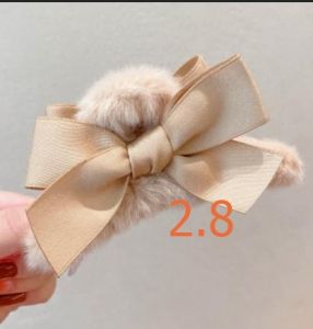 *Ready stock*Korean Fashion Plush Claw Hair Clip Cute Bow Hair Pin Pearl Tassel Plush Hair Claw Hair Clips for Women Hair Accessories Penyepit Rambut 发夹