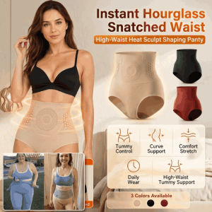 Calorie-Burning Shaping Underwear High Waist Tummy Control Pants Shorts Large Size Anti-Roll-Up Womens Body Shaper