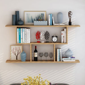 ชั้นวางของชั้นวางไม้ชั้นวางของชั้นวางไวน์ชั้นวางของชั้นวางผนังลอยด้วยเล็บ