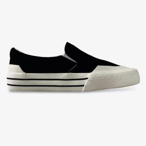 Slip On Vintage Zirotz Pohoo Black White Hf Sepatu Sneakers Canvas List Hitam Cewek Cowok Casual Outfit Sol Karet Anti Selip