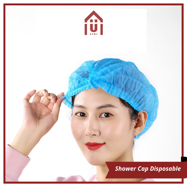 SHOWER CAP RAMBUT KEPALA SEKALI PAKAI DISPOSABLE | Lazada Indonesia
