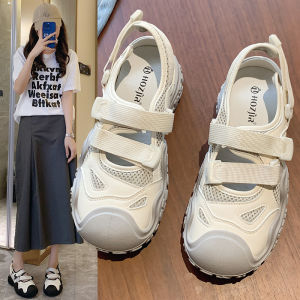 Baotou Roman Sandals: Stylish & Comfortable Women's Summer Skirt-Friendly Thick-Soled Velcro Shoes