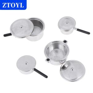 [COD]🔥🔥🔥ZTOYL 4Pcs 1:12 Dollhouse Miniature Metal Mini Pot Set Doll House Kitchen Furnitures