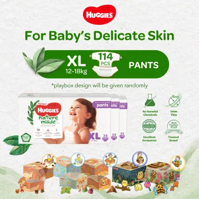 Huggies Platinum Naturemade Pants XL Case 38s x 3