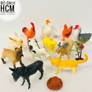 [CHẤT LƯỢNG] Đồ chơi túi mô hình động vật nuôi mô phỏng các loại thú rừng giúp bé học nhận biết các con vật hoang dã ST