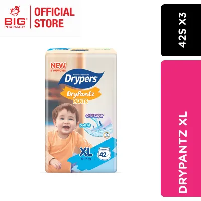DRYPERS DRYPANTZ L48/M58/XL42/XXL36 x3