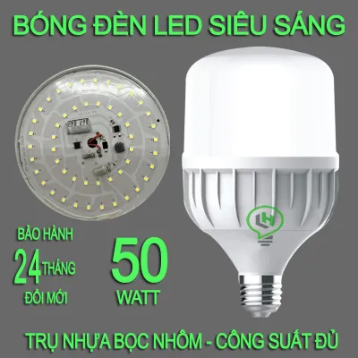 Bóng Đèn Led Bọc Nhôm Siêu Sáng LH Bảo Hành 2 Năm Công Suất Đủ Tiết Kiệm Điện 50W