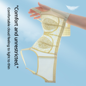 Female summer lace bra thin large breasts show small collect