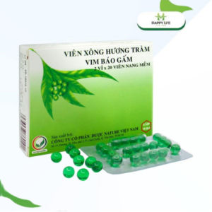 Viên xông hương tràm Vim Báo Gấm hộp 40 viên – Xông giải cảm thông mũi sát khuẩn khử mùi hiệu quả
