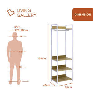 Living Gallery Garment Rack | Open Wardrobe | Wardrobe |  Cabinet | Drawer | Racks | LG 210 - LG 211 - LG 212GR - LG 213 - LG 214 - LG 215 - LG 216  - LG 210/C - LG 211-2/C
