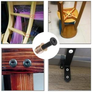 สลักเกลียวแทรกเหล็กอเนกประสงค์32ชิ้นทนทานต่อสภาพอากาศชิ้นส่วนเสริมโครงสร้าง