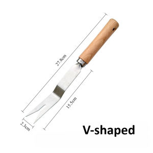 Stainless Steel Weeding Tool V Shaped Forks Garden Weeding Puller Weeding Knife for Road Cracks Gardening Tool Remover