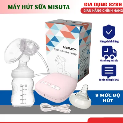 Máy Hút Sữa Điện ĐƠN MISUTA Có Chế Độ Massage Kích Tiết Sữa Bảo hành 12 tháng [ tặng 1 hộp tăm bông ]