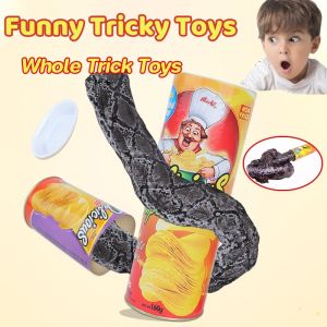 Funny Tricky Toys Plastic Potato Chip Can Jump Fake Snake Joke Prank Fools Day Toy Simulated Snake Tricky Toys
