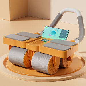 Four-Wheel Abdominal Wheel Automatic Rebound Exercise Roller Thin Belly Sports Fitness Equipment