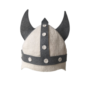 TANFU Nordic Viking Horn Sauna Hat Funny with Unique Horn Design Halloween Cosplay Horn Helmet Durable Headwear Wool Heat Insulation Steam Cap