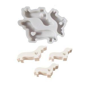 Dachshund Dog Silicone Molds for Epoxy Resin Handmade Gypsum Silicone Molds Silicone Fondant Molds