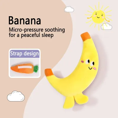 Baby Soothing Pillow Anti-Startle Stuffed Toys for Baby Rings Hand--held Grip Sleeping Soother Hand Doll
