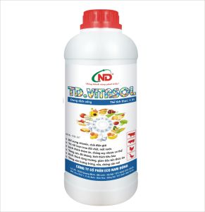 TD.VITASOL- Điện giải Vitamin tổng hợp. Giải nhiệt chống nóng tăng sức đề kháng cho vật nuôi. Dang dung dịch uống