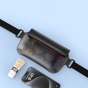 MUQZI PVC Túi đựng điện thoại không thấm nước Màn hình cảm ứng Dây buộc Túi đeo hông trong suốt Dễ thương Túi bảo vệ điện thoại Túi đựng đồ bơi Lễ Hội Bắn nước