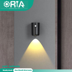 ORIA Night Light with Motion Sensor Dimmable Smart LED Night Light Rechargeable Wall Sconces Wall Light Wireless Stairway Lights for Bathroom Hallway Stairs Bedroom Kitchen