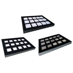 Professional Display Tray 15 Velvets Cushioned 3cm Compartments Acrylic Storage Solution Perfect for Retailers