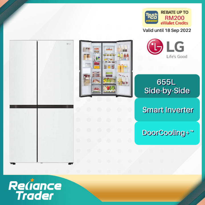 LG Net 655L SidebySide with DoorinDoor™ in White Glass Finish