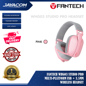 Fantech WHG03 Studio Pro Multi-Platform USB + 3.5mm Wireless Headset – Black / Pink / White (Foldable / Low Latency)