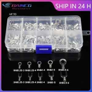 320 Pcs Terminals Connector Copper OT UT SNB RNB Bare Cold Pressed Terminal Block Terminals Wire Crimp Connector