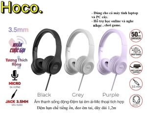 Tai nghe chụp tai chính hãng có míc hỗ trợ học online và chơi game chính hãng dây 3.5mm chống đứt ( SIÊU BỀN )