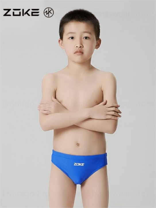 ZOKE Boy Swimming Shorts Training Swimsuit Kid Junior Professional