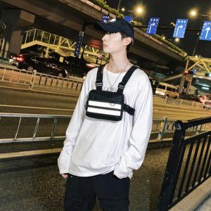 [คืนสินค้าได้ภายใน 7 วัน]เทรนด์ซูเปอร์หล่อเย็นกีฬากลางแจ้งมัลติฟังก์ชั่แถบสะท้อนแสงเสื้อกั๊กหน้าอกห่อเสื้อกั๊กสำหรับคู่รัก