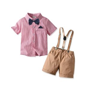 ชุดเอี๊ยมเด็กชาย ชุดหล่อ ชุดออกงาน กางเกงขาสั้น สายรัดแขนสั้นขาสั้น #ชุดเด็ก #D69 #สายรัด