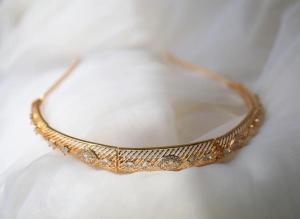 Phụ kiện tóc cưới Lá ngọc trai Băng đô màu vàng Baroque Băng đô cổ điển cho cô dâu Phụ nữ đội đầu Vương miện Trang sức cô dâu2026