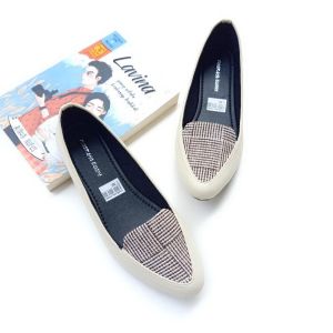 Sepatu Selop Kerja Main Jalan Wanita Cewek Flat Shoes Perempuan Terbaru Trend Kekinian B07