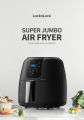 EJF296BLK - Nồi chiên không dầu Lock&Lock Super Jumbo 7.2L - 7 chế độ nấu, Tỏa nhiệt đối lưu 360, Tặng kèm khay bánh - Bảo hành 2 năm.