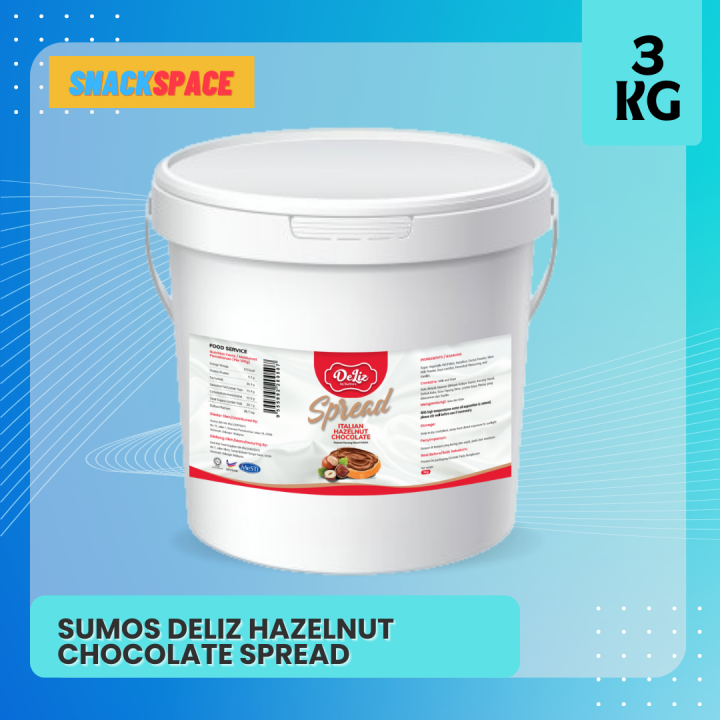DeLiz Italian Hazelnut Chocolate Spread 3kg HALAL Lazada