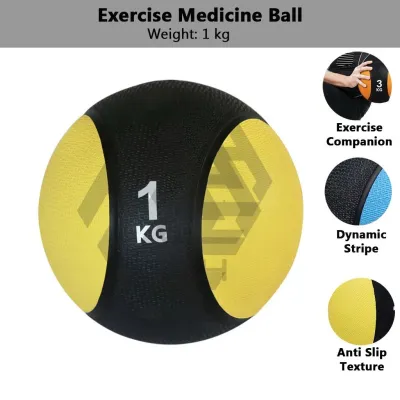3H [1KG–6KG] Bola Perubatan Senaman | Exercise Medicine Ball | Bola Getah Sintetik | Muscle Ball