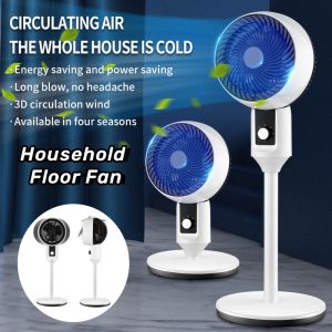 【READY STOCK】Household Energy-Saving Floor Fan Quiet Air Circulation Fan 3D Surround Electric Fan Living Room&Bedroom Hight Adjustment Stand Fan
