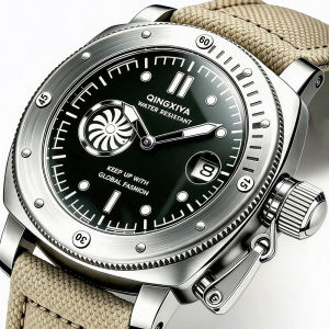 new Hot Selling Classic Creative Khaki Canvas Strap Quartz Watches Men Personality Cool Luminous Military Style AAA Male Watch Clock high-quality