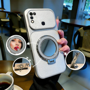 PBZZ Case for infinix smart 5 HOT 10S 10T NFC 9 11 10 Play phone casing Softcase Silicone shockproof Cover new design aesthetic cute purple Makeup mirror with holder for girls KNHZJ2