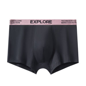 Laz Johnn กางเกงบ็อกเซอร์ผู้ชายผ้าคอตตอนผ้าฝ้ายต้านเชื้อแบคทีเรียกางเกงบ็อกเซอร์ฤดูร้อนระบายอากาศสีชมพูใหม่