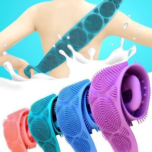 Silicone Bath Body Brush Back Scrub Body Scrubber Shower Bathing Double Sided Leg Scrub Soft Comfortable搓澡巾Tuala mandi