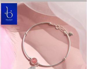 [ VOUCHER 45%] Vòng Tay Nữ Vòng Tay Bạc Xi Họa Tiết Nhành Lá Gắn Đá Ưu Linh Sang Chảnh - XBL37 - Bảo Ngọc Jewelry